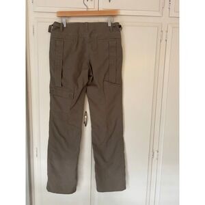 Theory Womens Utility Cargo Pants Olive Green Straight Leg Size 6 Cinch Waist